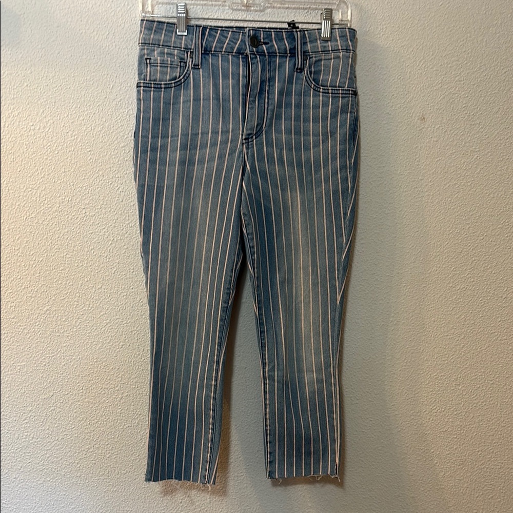 Kut from the Kloth Blue and White Striped Jeans